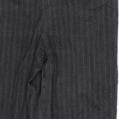 Preworn Womens Grey Striped  Trousers  One Size L29 in