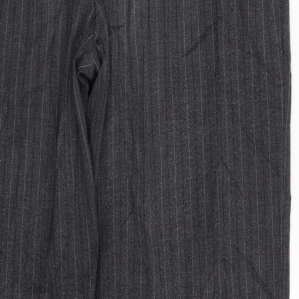 Preworn Womens Grey Striped  Trousers  One Size L29 in