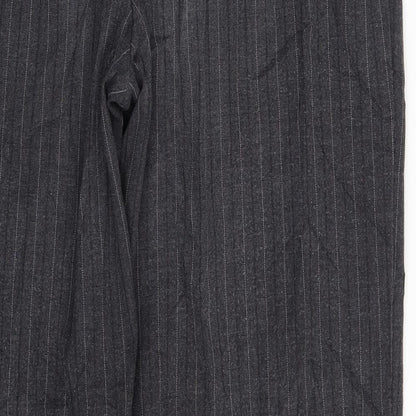 Preworn Womens Grey Striped  Trousers  One Size L29 in