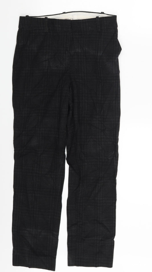 H&M Womens Black Check  Trousers  One Size L28 in