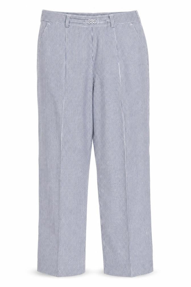 Marks & Spencer Womens White Check  Sweatpants Trousers Size 8 L23 in