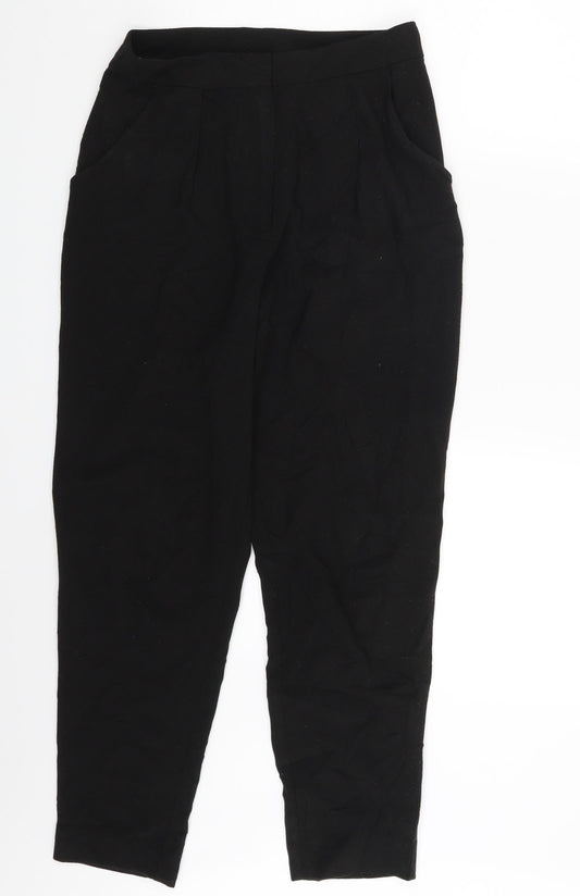 H&M Womens Black   Trousers  Size 8 L26 in