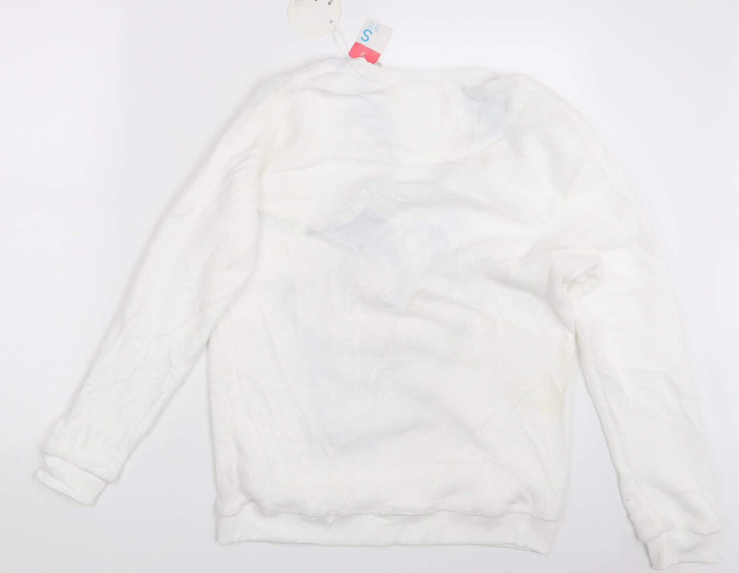 Diseny Womens White   Pullover Jumper Size 10