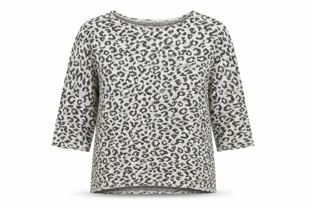 Divided Womens White Animal Print  Basic T-Shirt Size XS