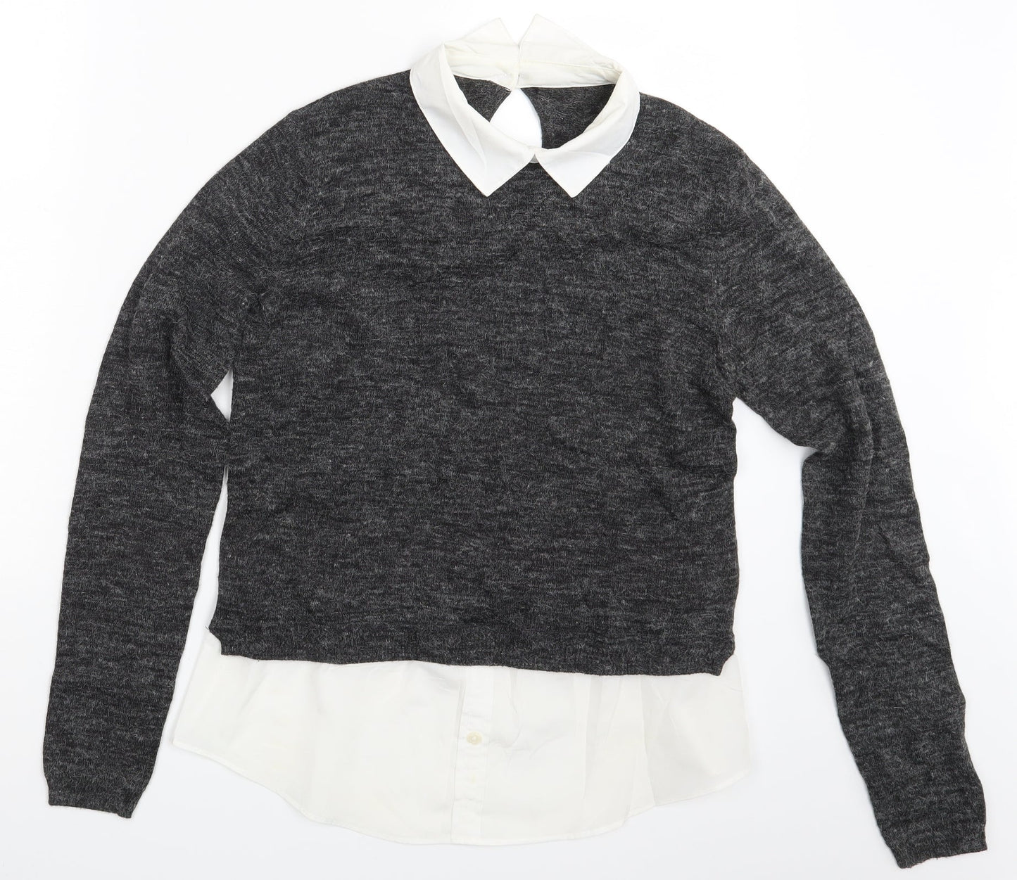 H&M Womens Grey   Pullover Jumper One Size