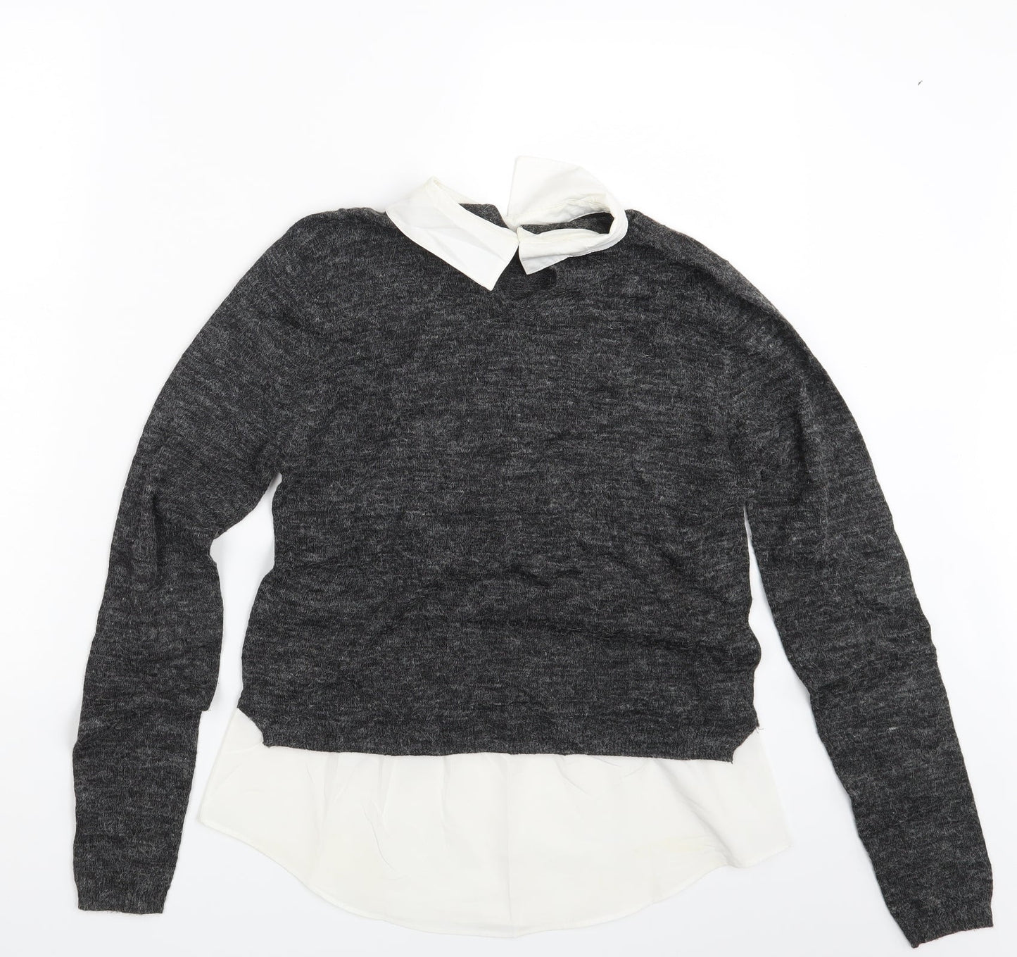 H&M Womens Grey   Pullover Jumper One Size