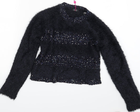 KYLIE  Girls Blue   Pullover Jumper Size 13 Years