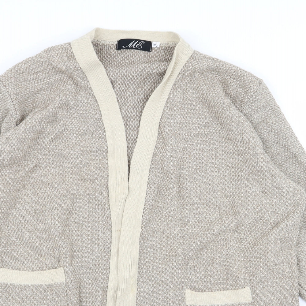 me Womens Beige   Cardigan Jumper Size L