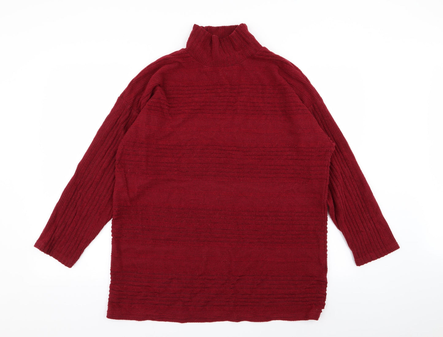 M&Co Womens Red   Pullover Jumper Size 16