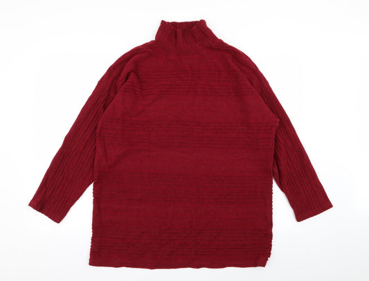 M&Co Womens Red   Pullover Jumper Size 16