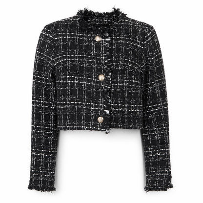 SHEIN Womens Black Geometric  Jacket Blazer Size 6