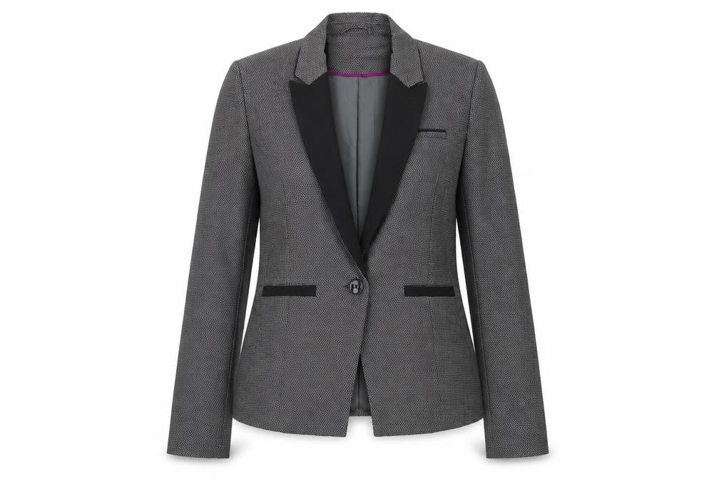Primark Womens Black Geometric  Jacket Blazer Size 8