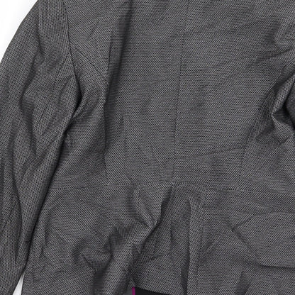 Primark Womens Black Geometric  Jacket Blazer Size 8