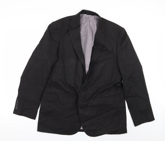 taylor and wright Mens Black Striped  Jacket Blazer Size 42