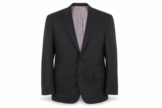 Taylor & Wright Mens Black Striped  Jacket Blazer Size 42
