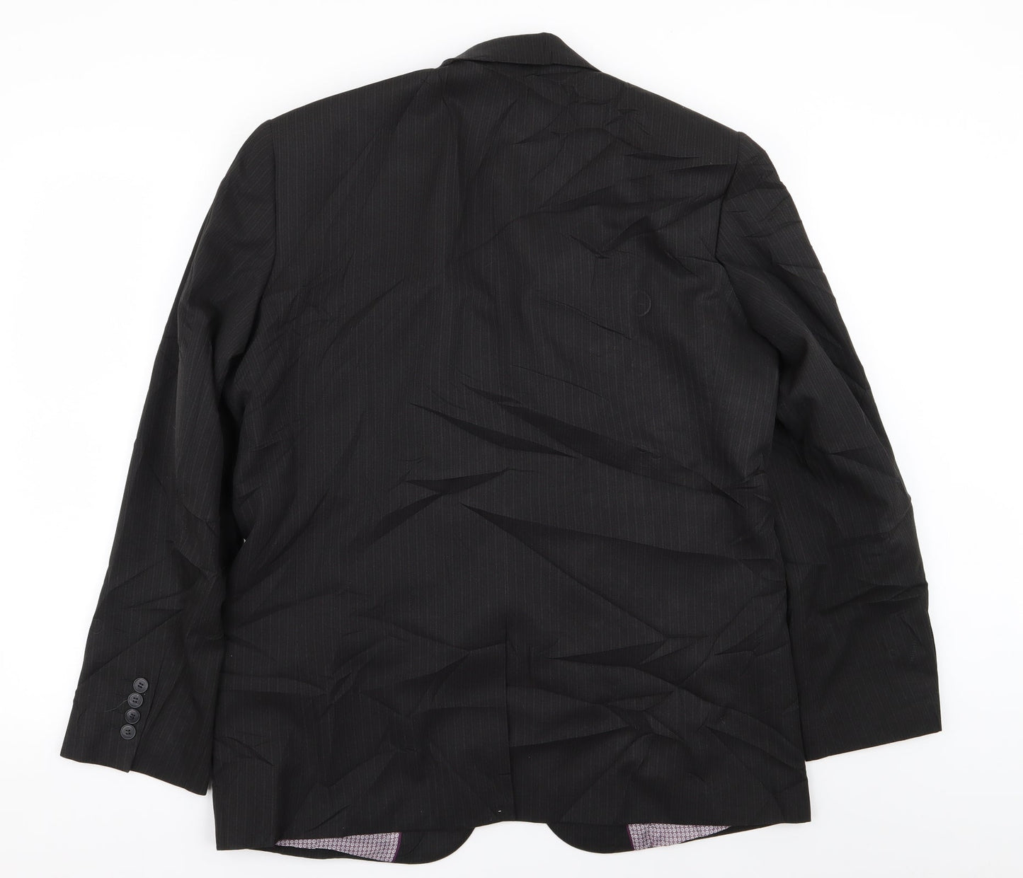 taylor and wright Mens Black Striped  Jacket Blazer Size 42