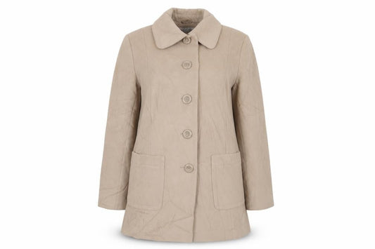 isle Womens Beige   Overcoat Coat Size 16