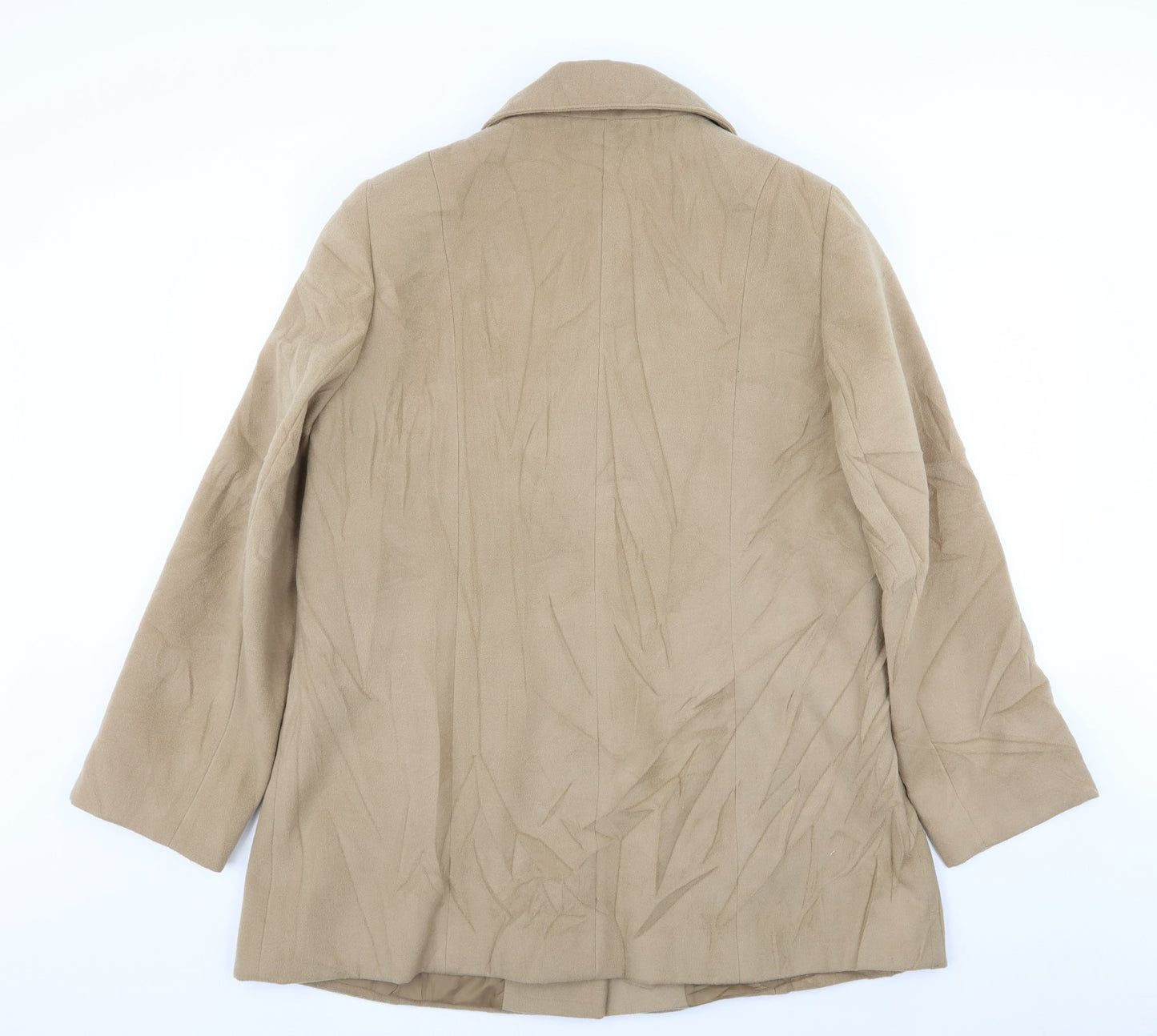 isle Womens Beige   Overcoat Coat Size 16