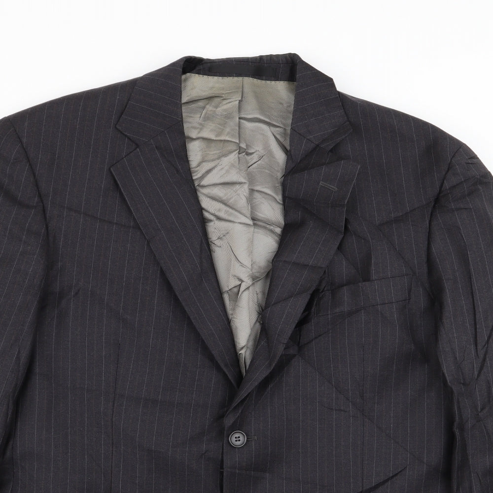 M&S Mens Grey Striped  Jacket Blazer Size 42
