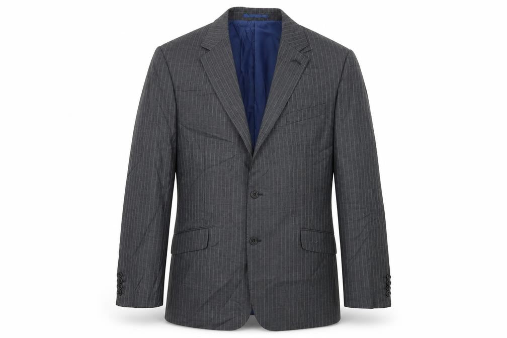Marks & Spencer Mens Grey Striped  Jacket Blazer Size 42