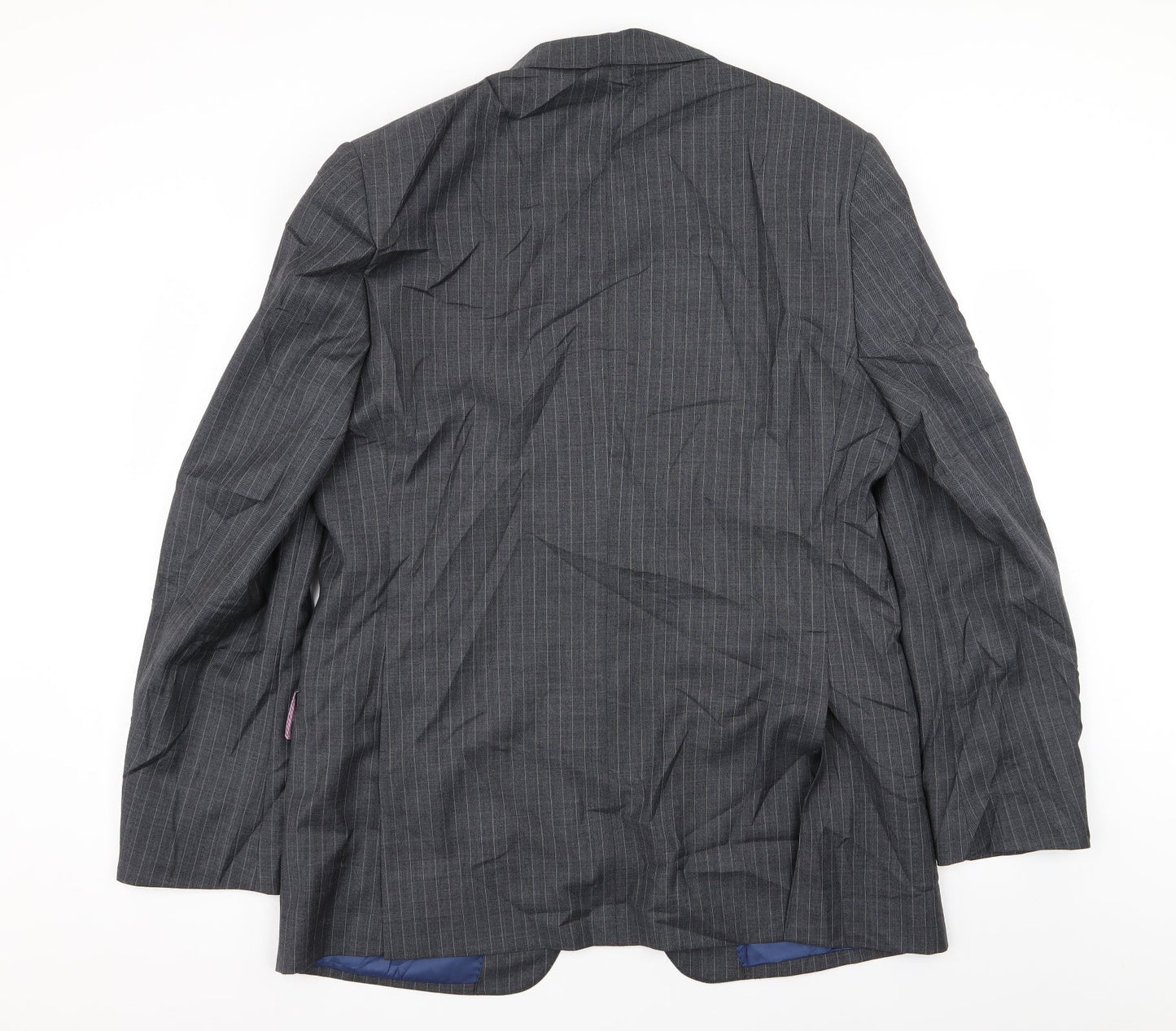M&S Mens Grey Striped  Jacket Blazer Size 42