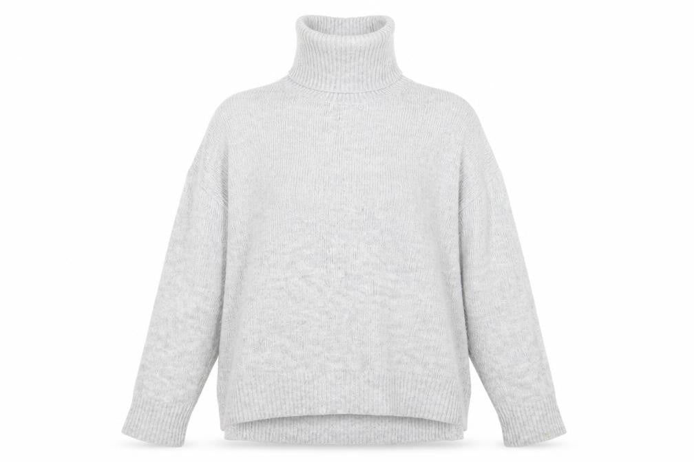 Basic Womens Grey   Pullover Jumper Size L