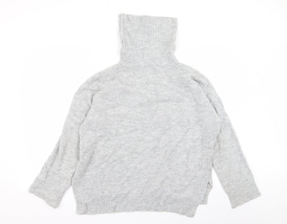 Basic Womens Grey   Pullover Jumper Size L