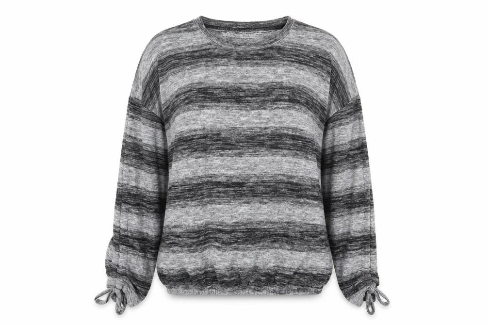 intuition Womens Grey Striped  Pullover Jumper Size 12