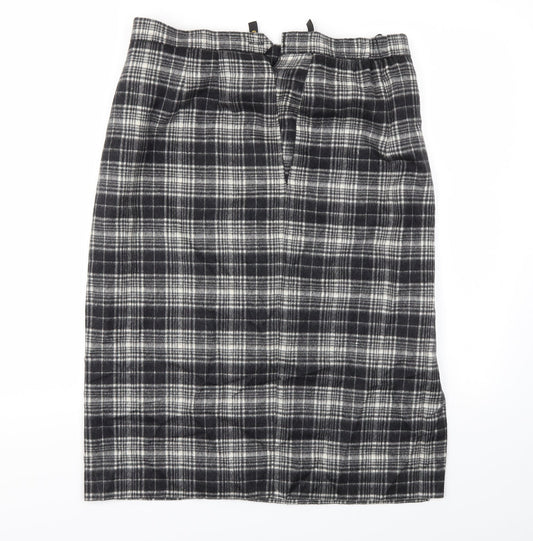 Gorray Womens Black Check  A-Line Skirt Size 14