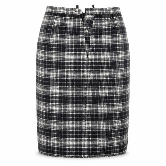 Gorray Womens Black Check  A-Line Skirt Size 14