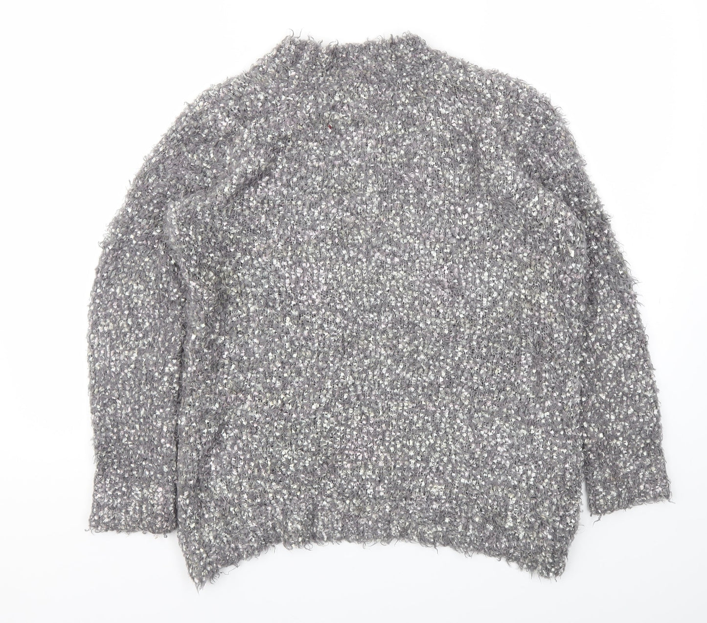 BM Womens Grey   Cardigan Jumper Size S