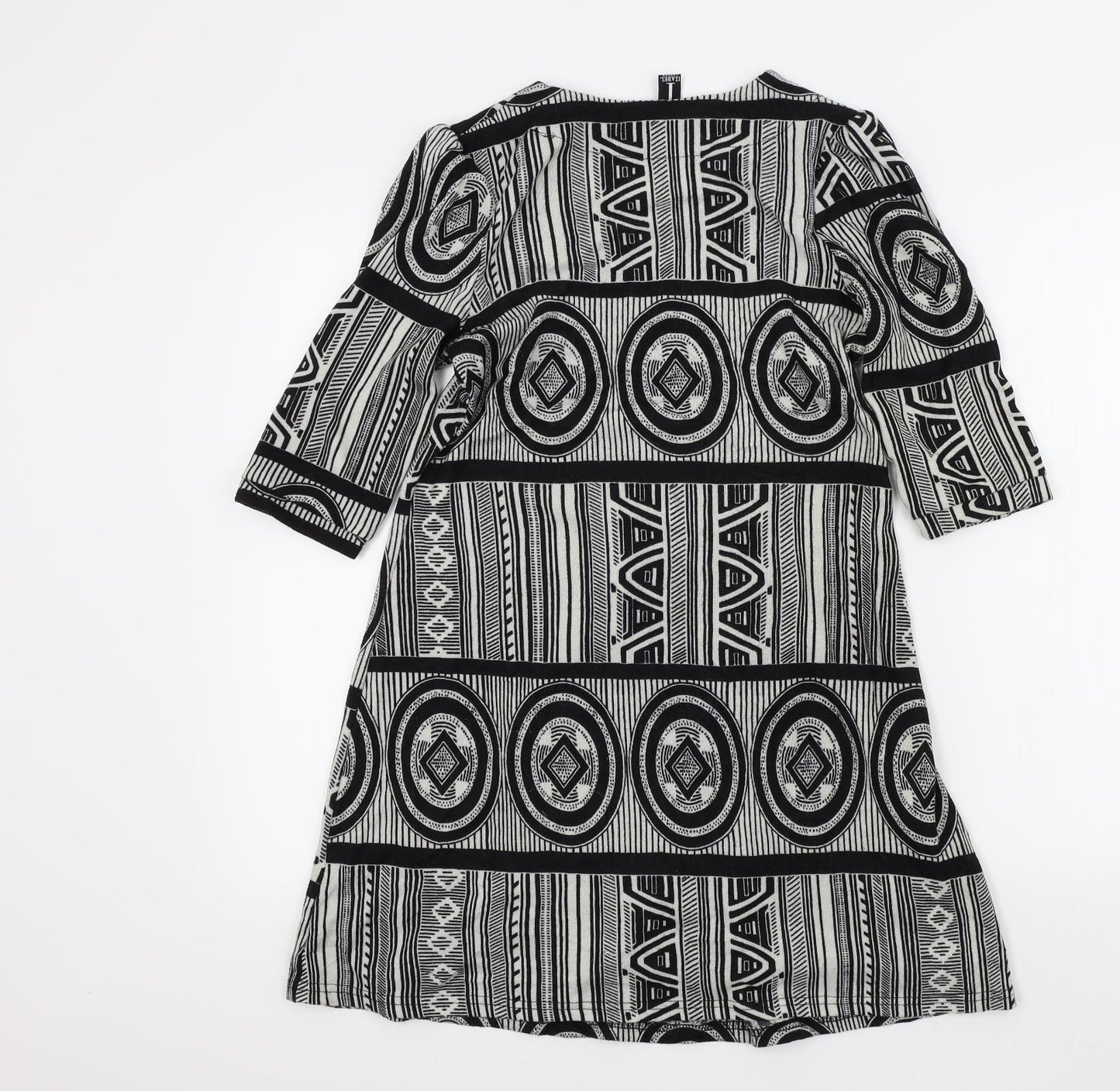 izabel Womens Black Colourblock  A-Line  Size 10