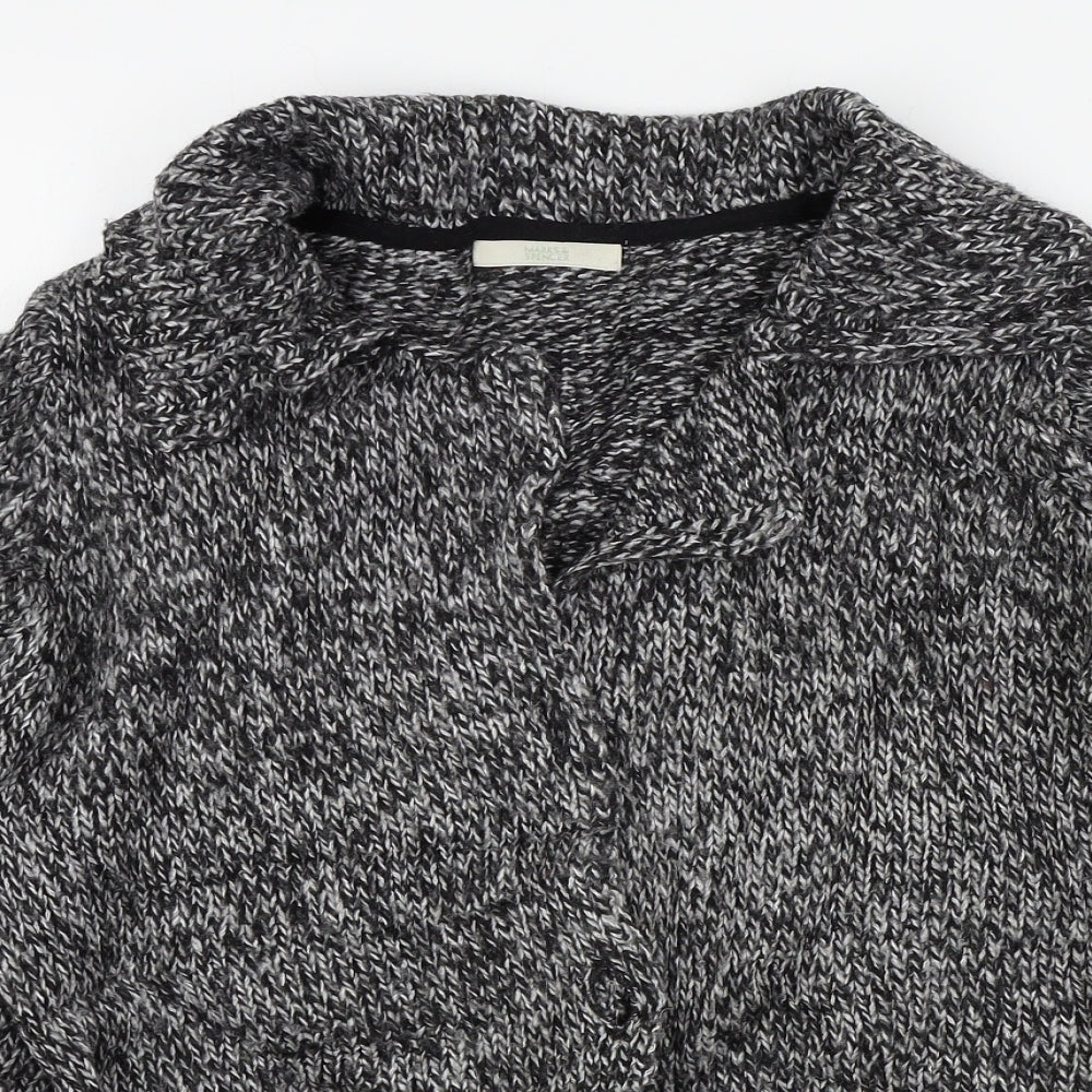 M&S Womens Black   Cardigan Jumper Size 16
