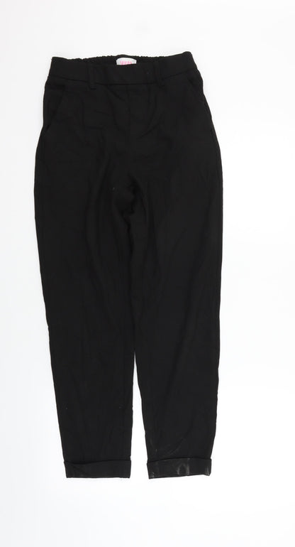 Additional front view of Savioa women’s black trousers, size UK 8, 26-inch leg