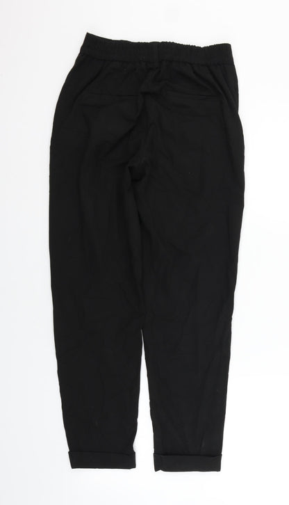 Back view of Savioa women’s black trousers, size UK 8, 26-inch leg