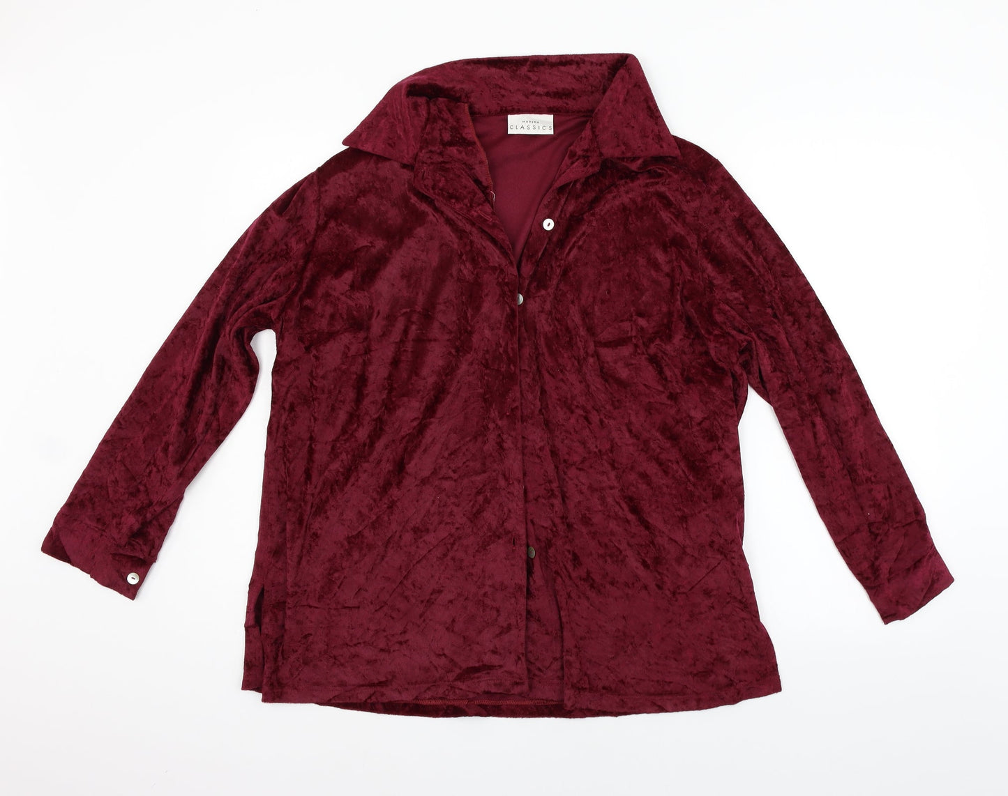 Classic Womens Purple   Basic Button-Up Size 18