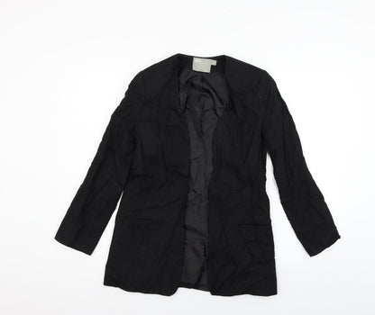 Additional front view of ASOS women’s black jacket blazer, size UK 8