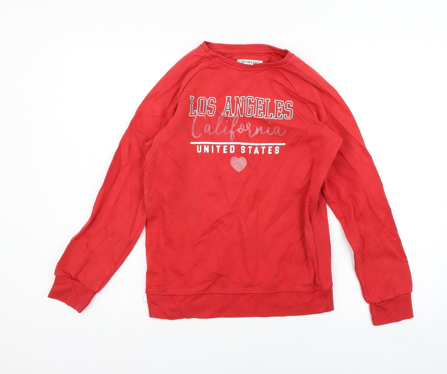Primark Girls Red   Pullover Jumper Size 12-13 Years