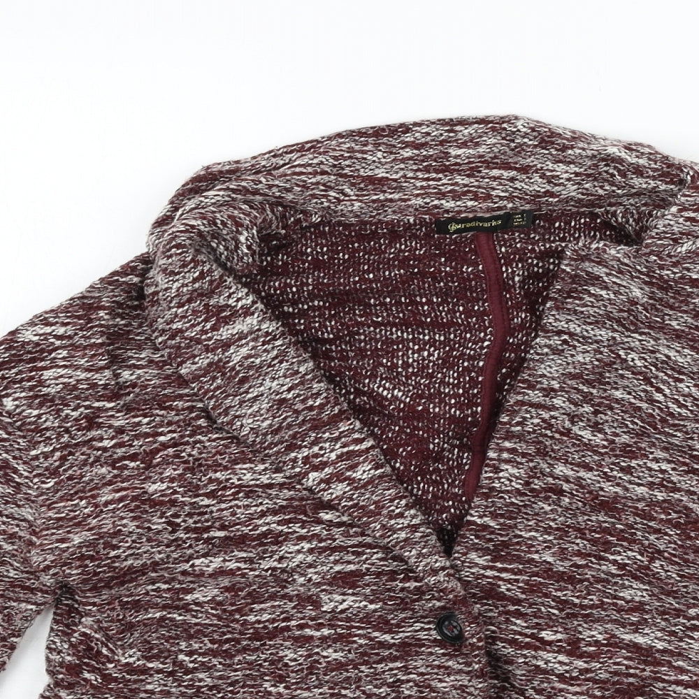 Stradivarius Womens Red   Cardigan Jumper Size S