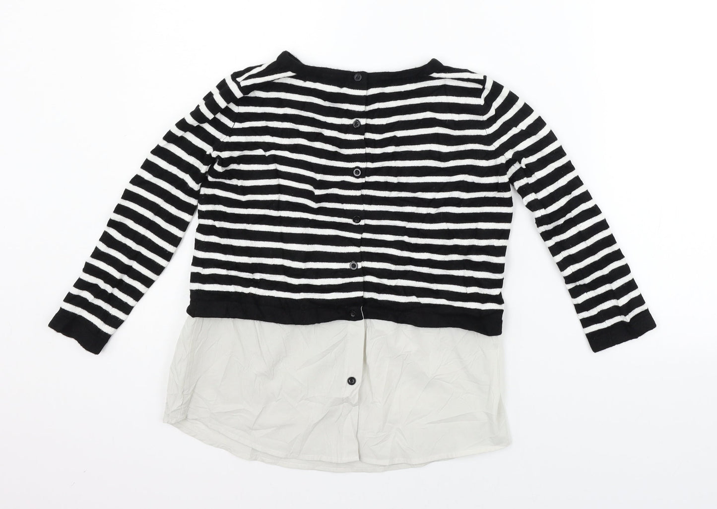 Atmosphere Womens Black Striped  Pullover Jumper Size 6