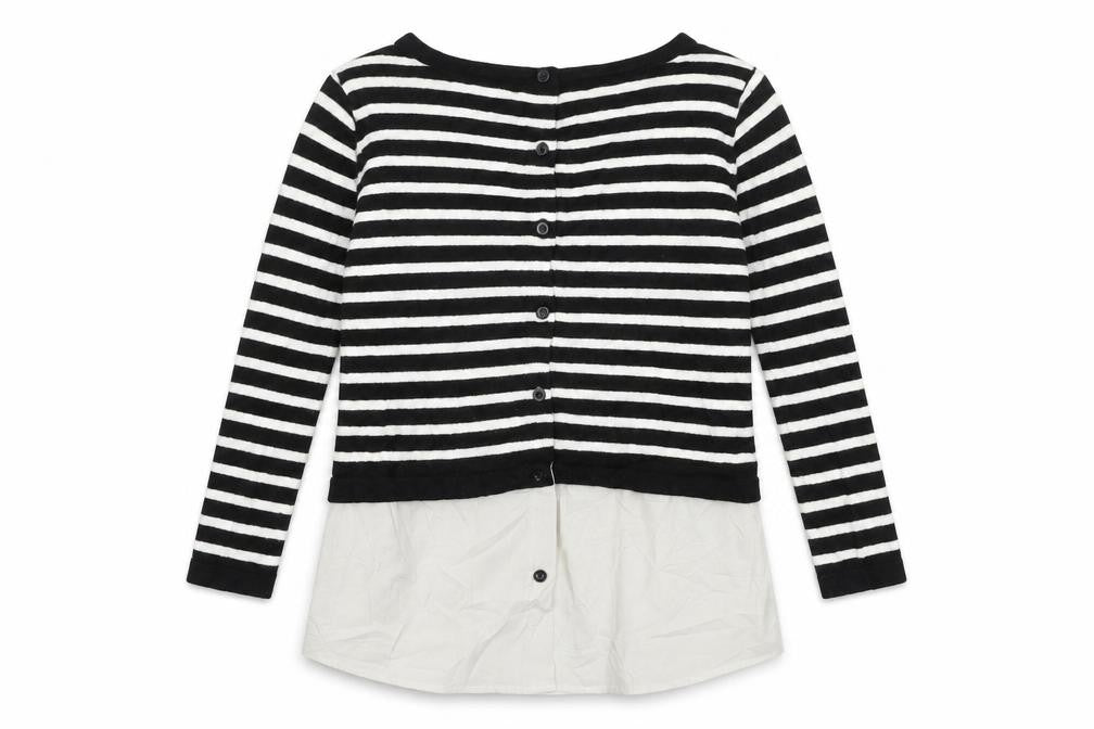 Atmosphere Womens Black Striped  Pullover Jumper Size 6