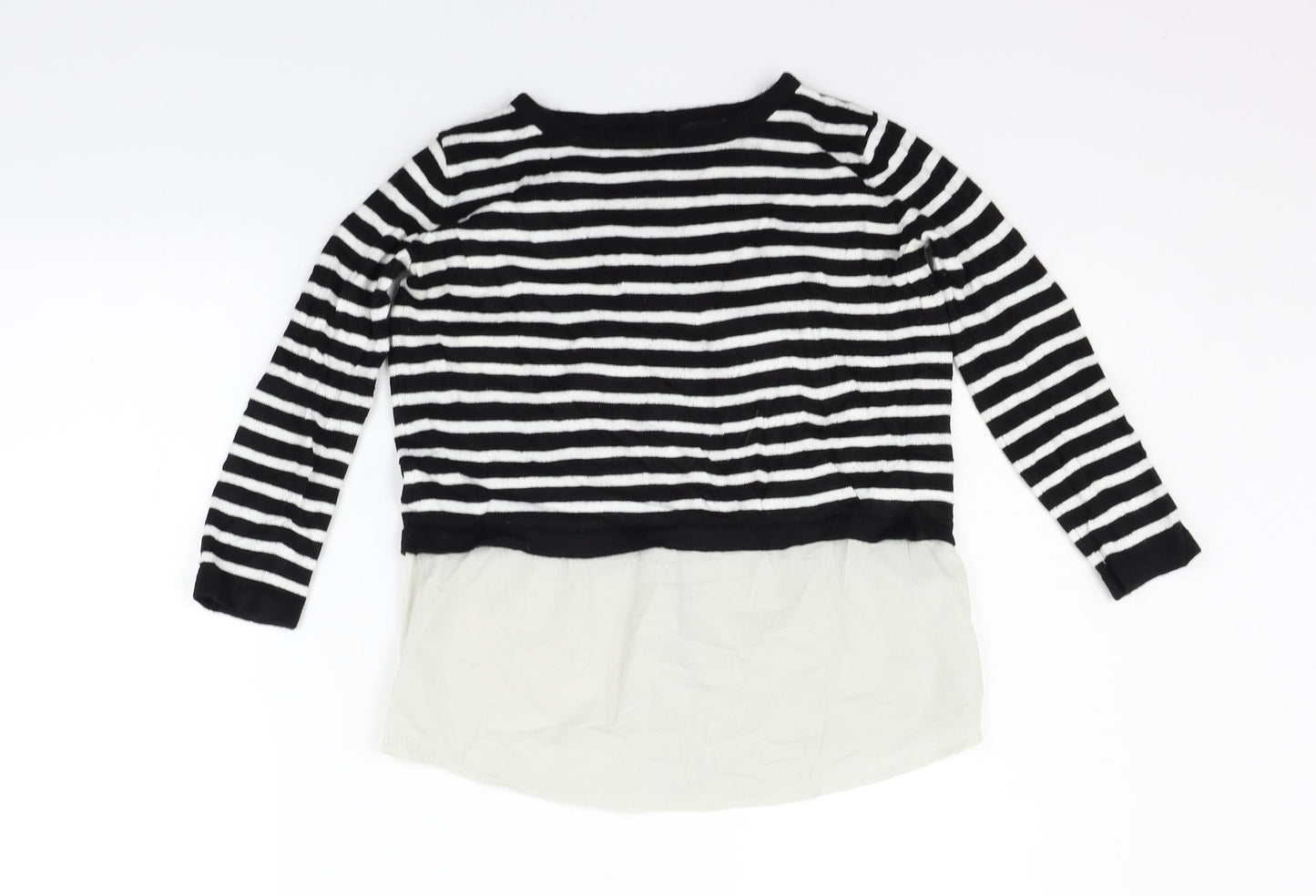 Atmosphere Womens Black Striped  Pullover Jumper Size 6