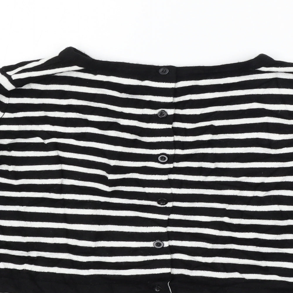 Atmosphere Womens Black Striped  Pullover Jumper Size 6