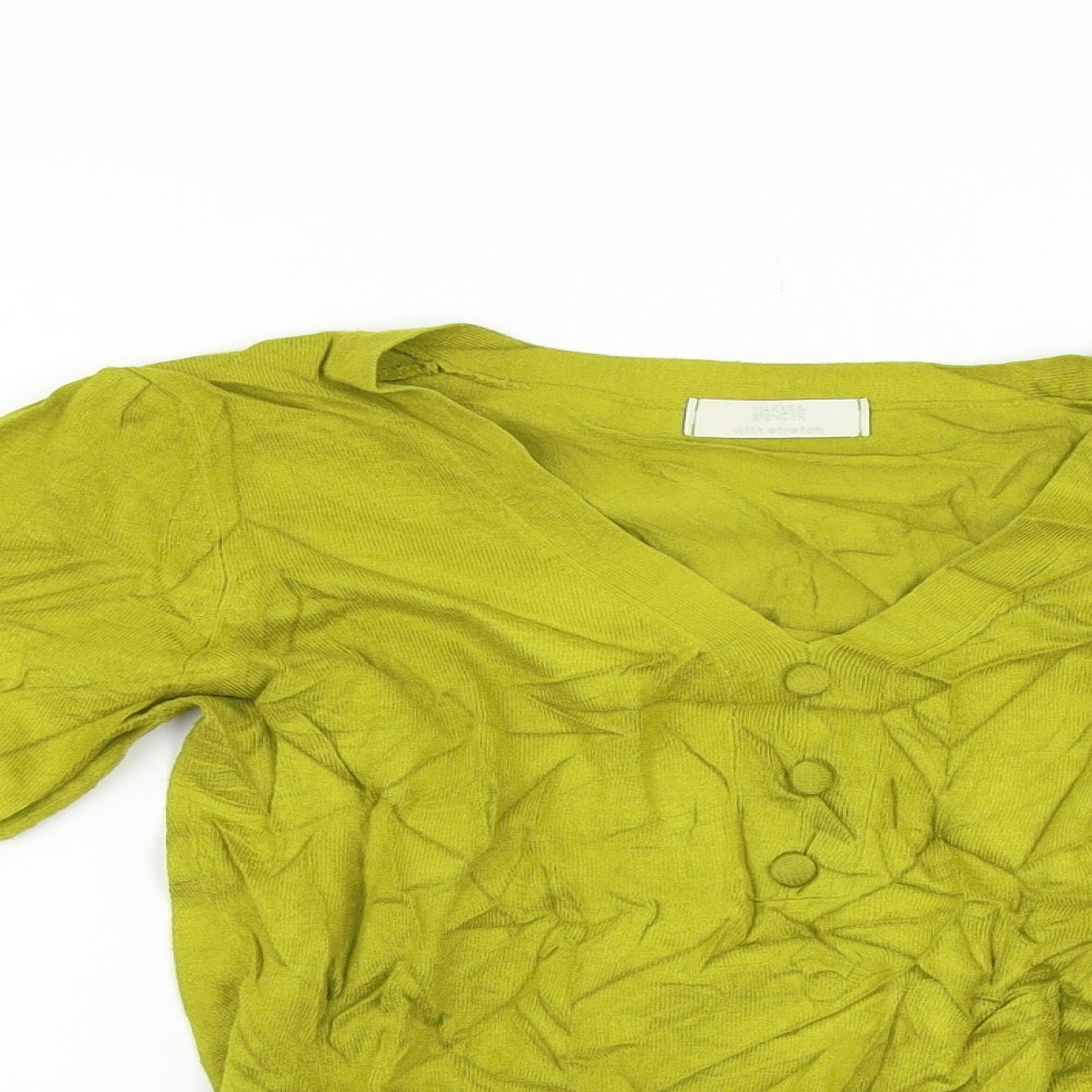 Marks and Spencer Womens Yellow   Pullover Jumper Size 12
