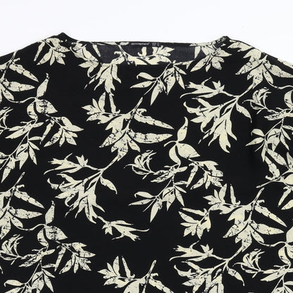 Preloved Primark Womens Black Floral  Shift  Size 14 - Detail
