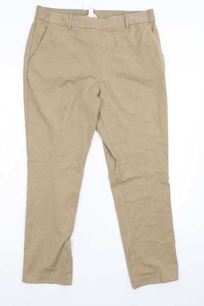 Preloved H&M Womens Beige   Trousers  Size 14 L27 in - Front
