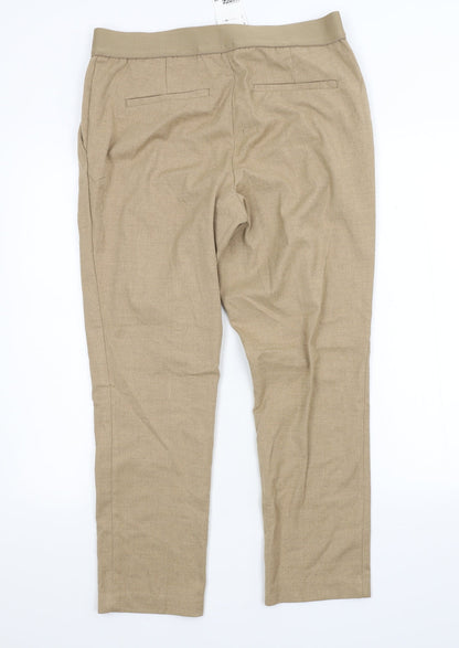 Preloved H&M Womens Beige   Trousers  Size 14 L27 in - Back