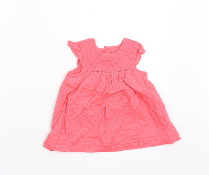 Additional front view of George girls’ pink a-line, size 9-12, months