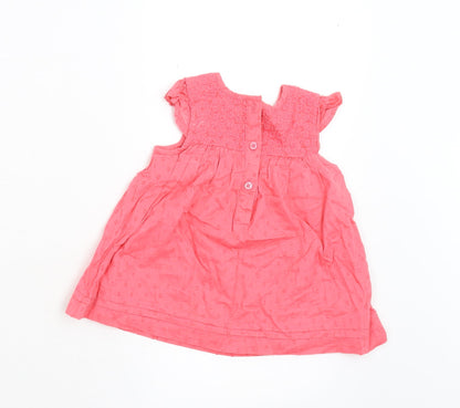 Back view of George girls’ pink a-line, size 9-12, months