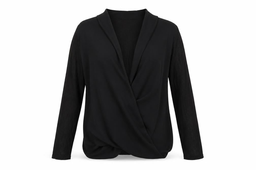Japna Womens Black   Tunic Blouse Size L